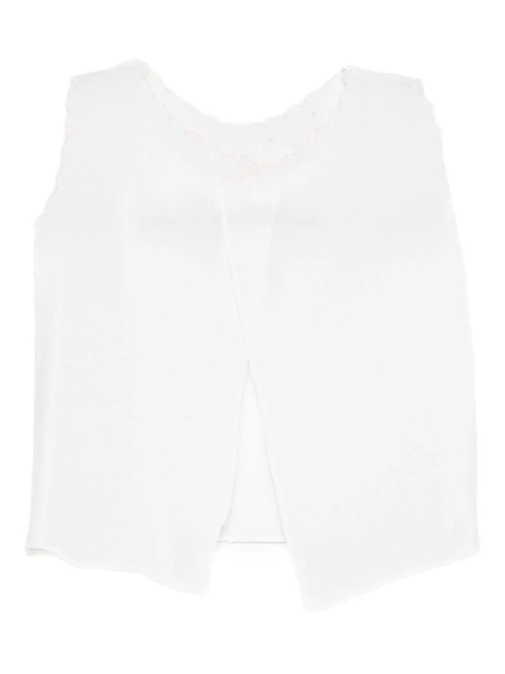 T-shirt per neonati Mariella Ferrari bianca con dettagli ricamati rosa - Image 3