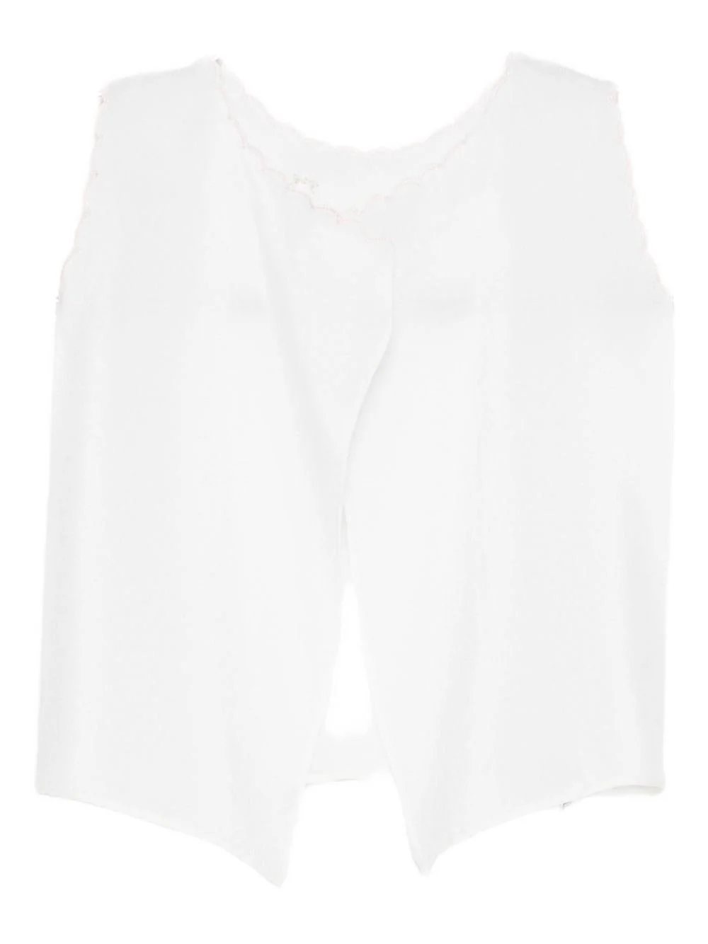 T-shirt per neonata Mariella Ferrari bianco con dettagli ricamati - Image 2
