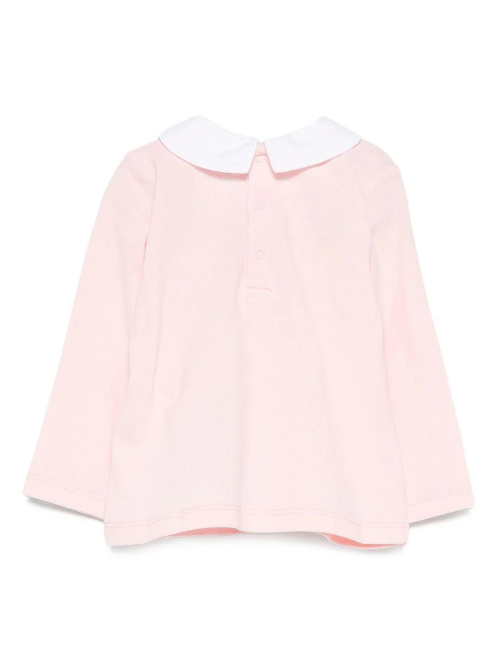 T-shirt per neonata Moschino Kids rosa con ricamo orsetto - Image 3