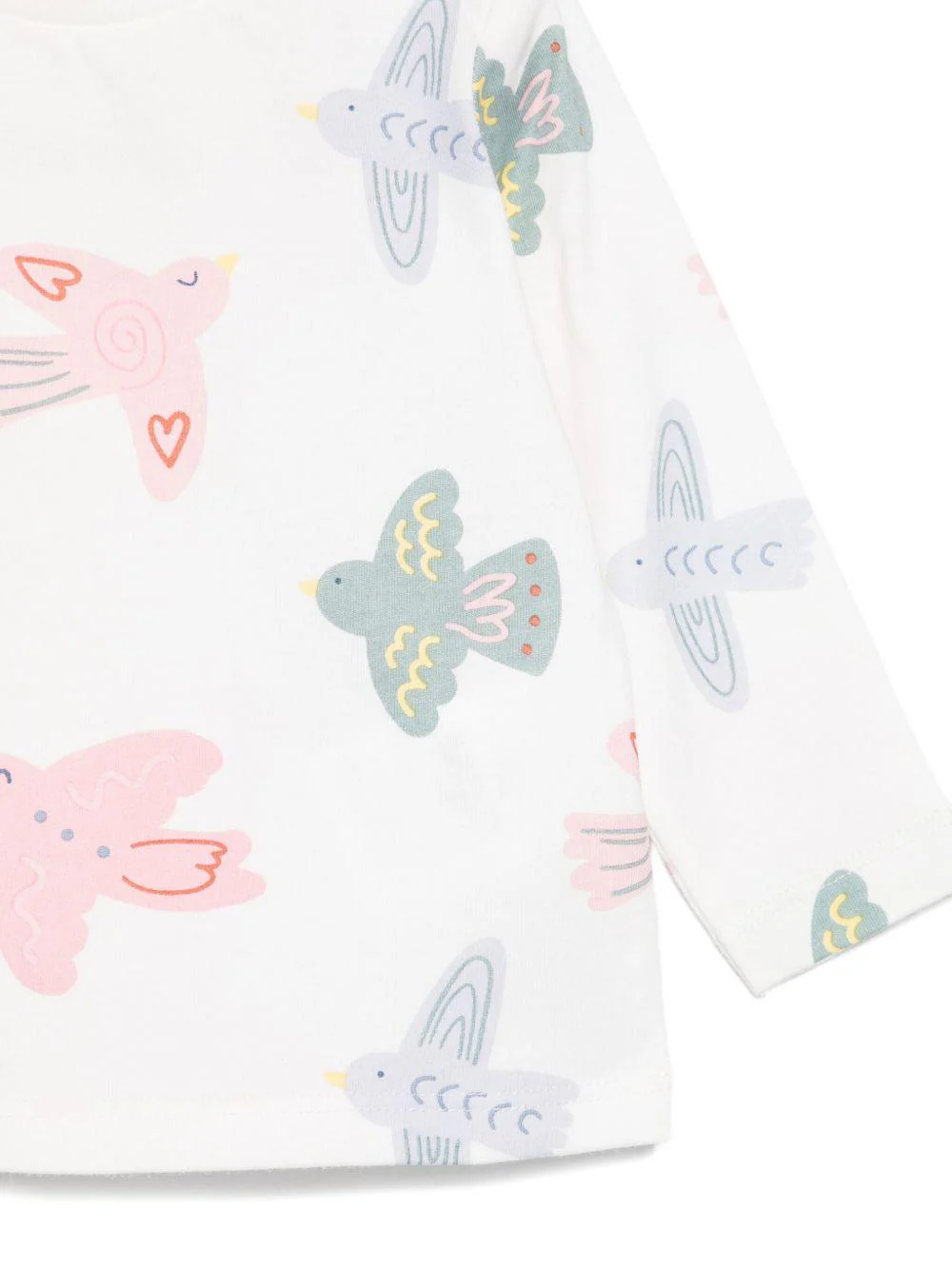 T-shirt per neonata Stella McCartney Kids bianco con stampa grafica - Image 3