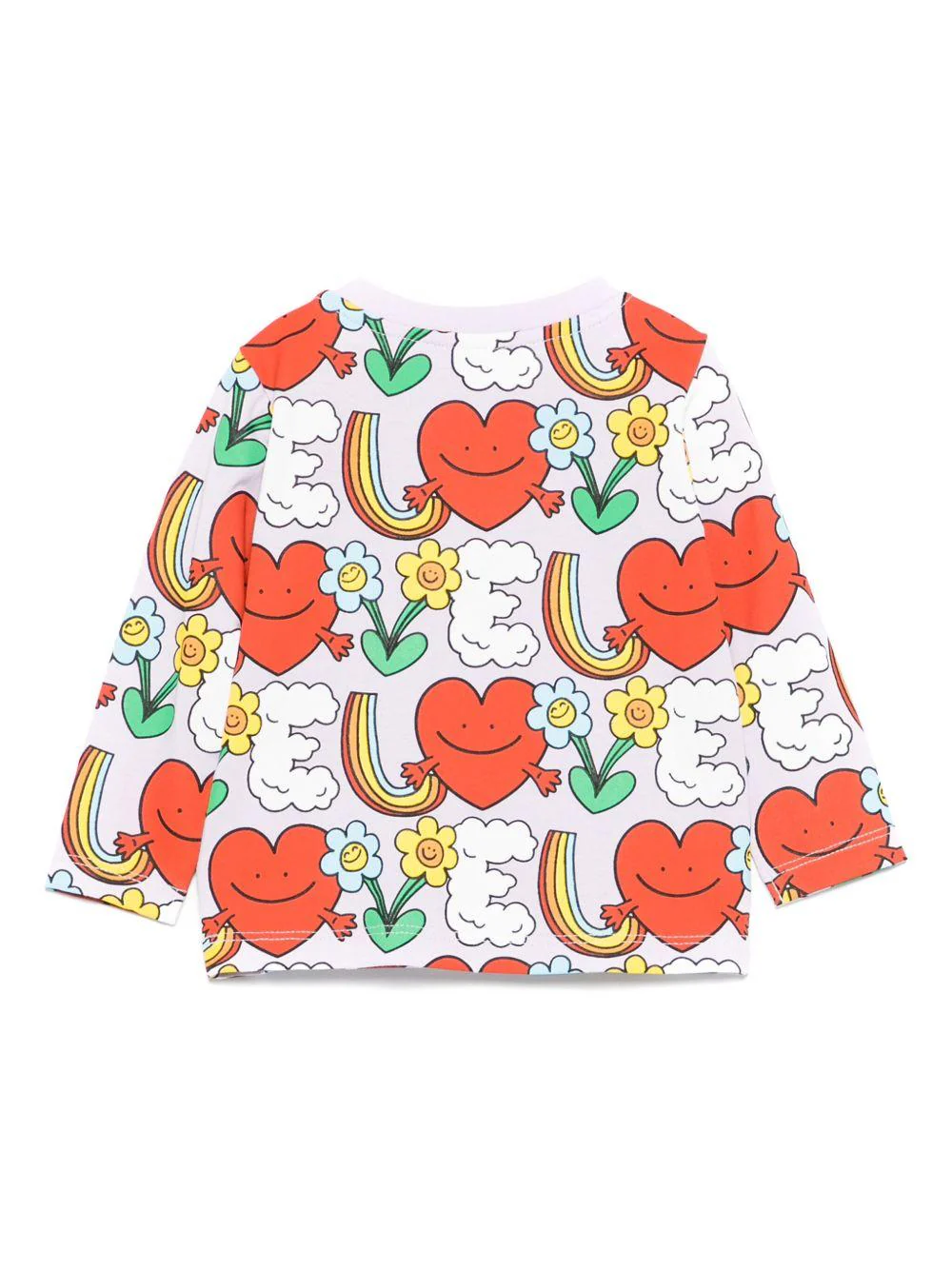 T-shirt per neonata Stella McCartney Kids lilla con stampa grafica - Image 2