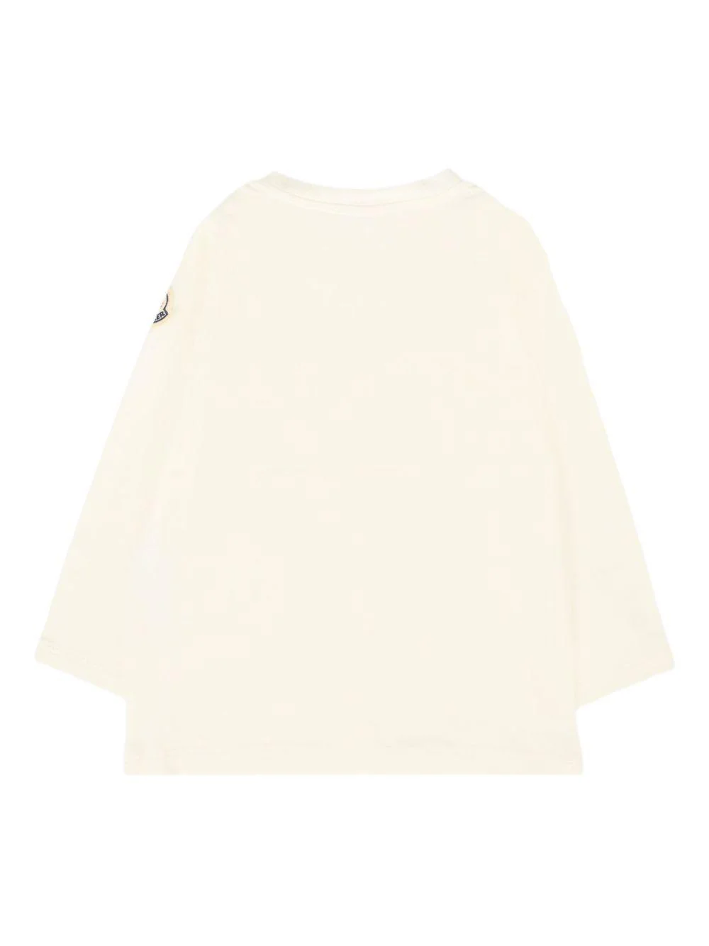 T-shirt per neonati Moncler Enfant avorio con stampa orsetto - Image 2