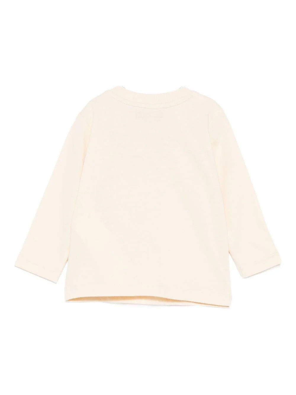 T-shirt per neonati Moschino Kids beige con motivo Teddy Bear ricamato - Image 2
