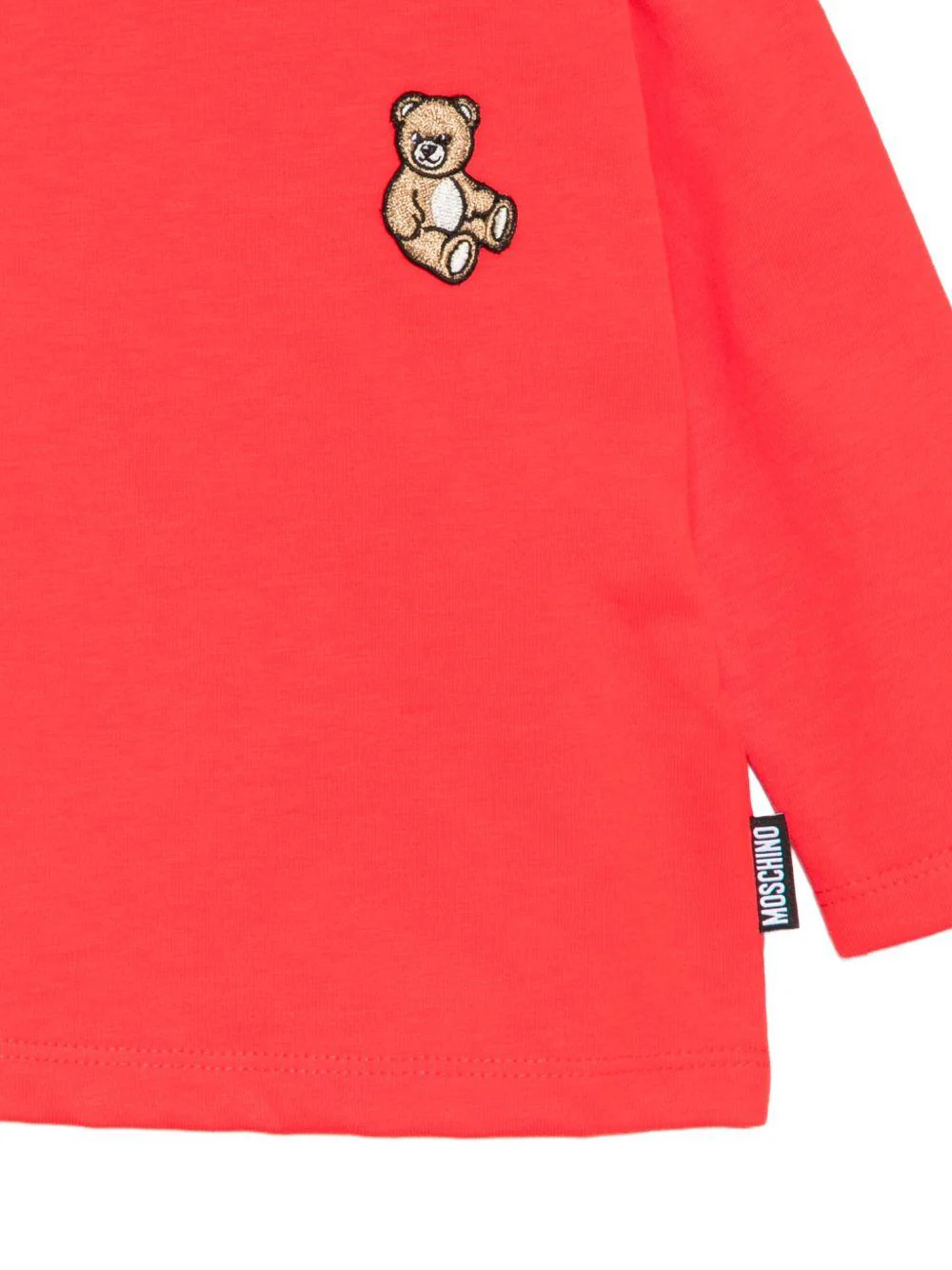 T-shirt per neonati Moschino Kids rosso con motivo Teddy Bear - Image 2