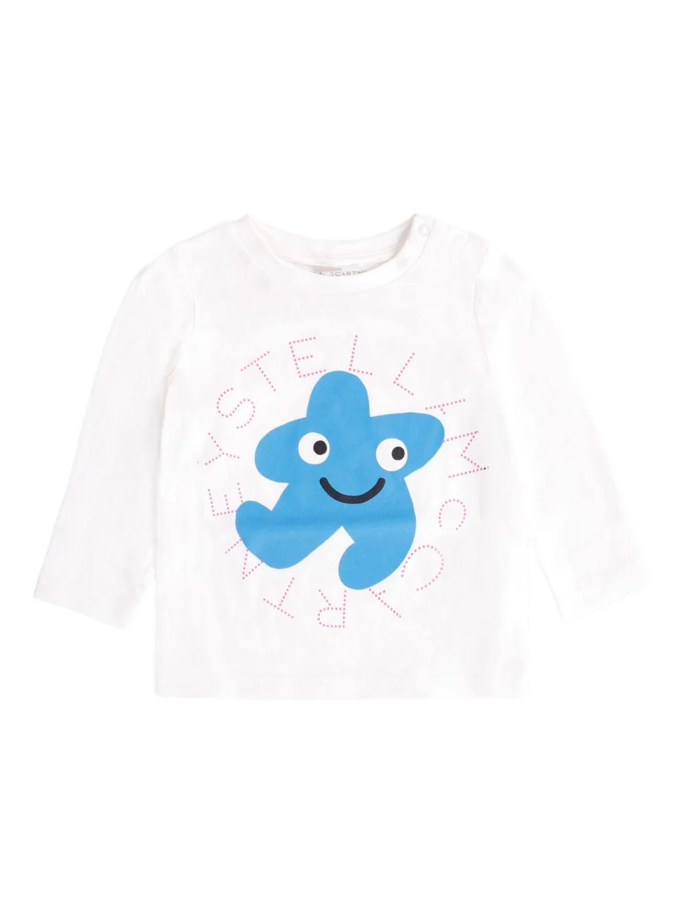 T-shirt per neonati Stella McCartney Kids bianco a maniche lunghe