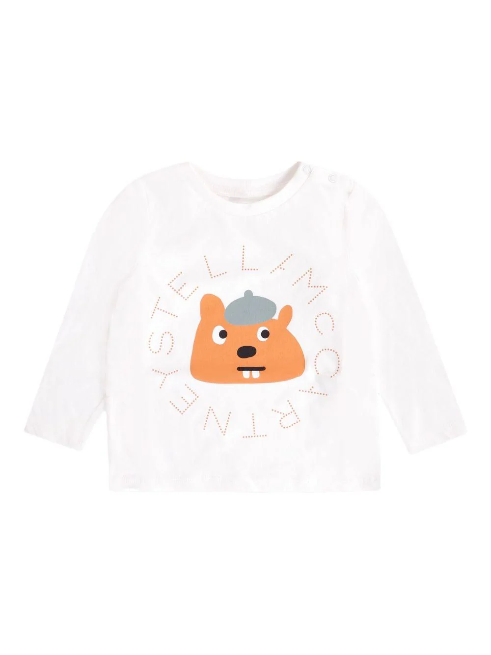 T-shirt per neonati Stella McCartney Kids bianco a maniche lunghe