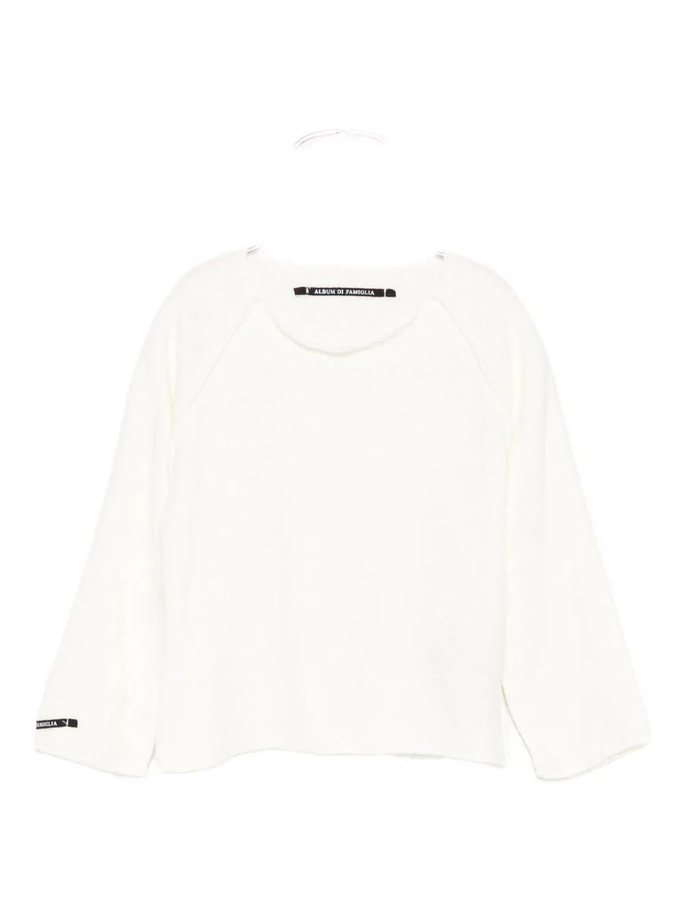 T-shirt per neonato Album di Famiglia Kids bianca con scollo tondo