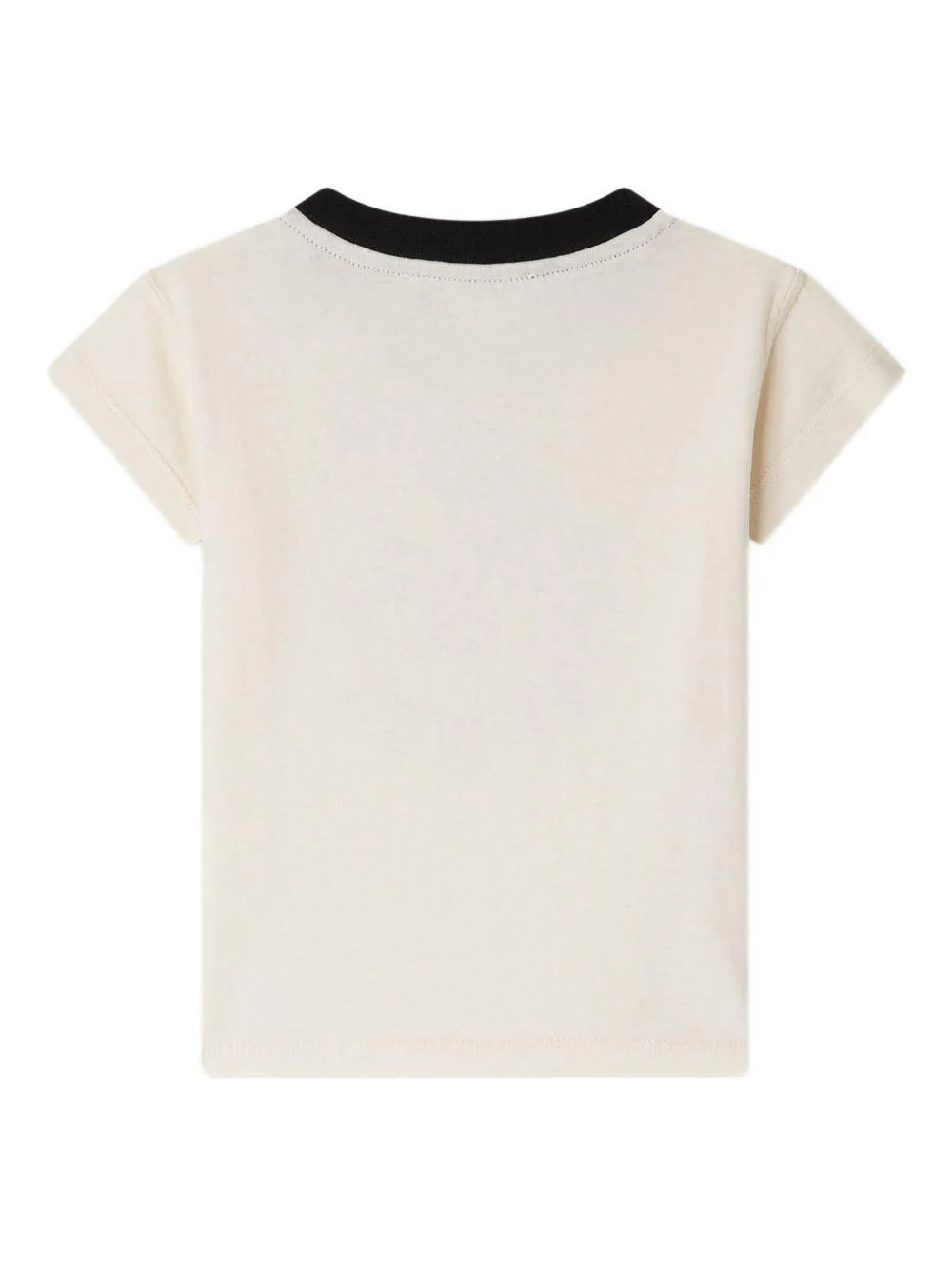 T-shirt per neonato Bonpoint Tom beige con bordi a contrasto - Image 3