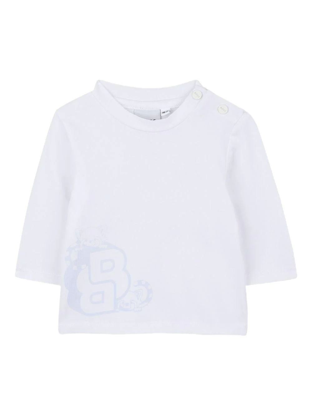 T-shirt per neonato Boss Kids bianca con grafica con logo