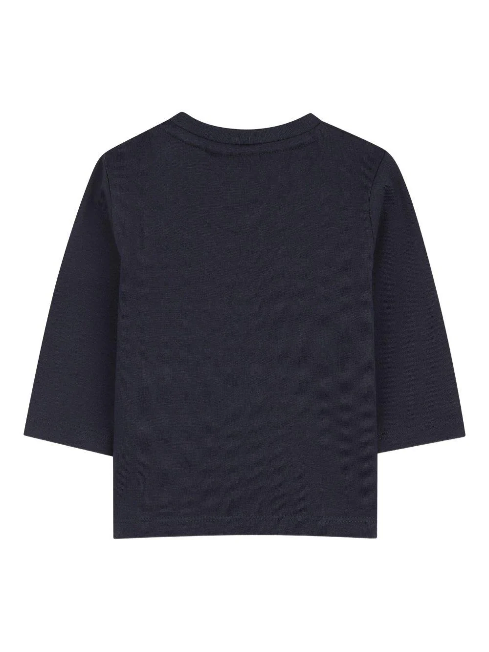 T-shirt per neonato Boss Kids blu con stampa logo sul davanti - Image 2