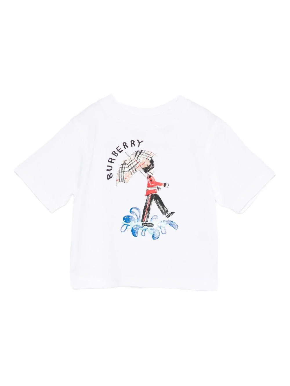 T-shirt per neonato Burberry Kids biaca con stampa grafica