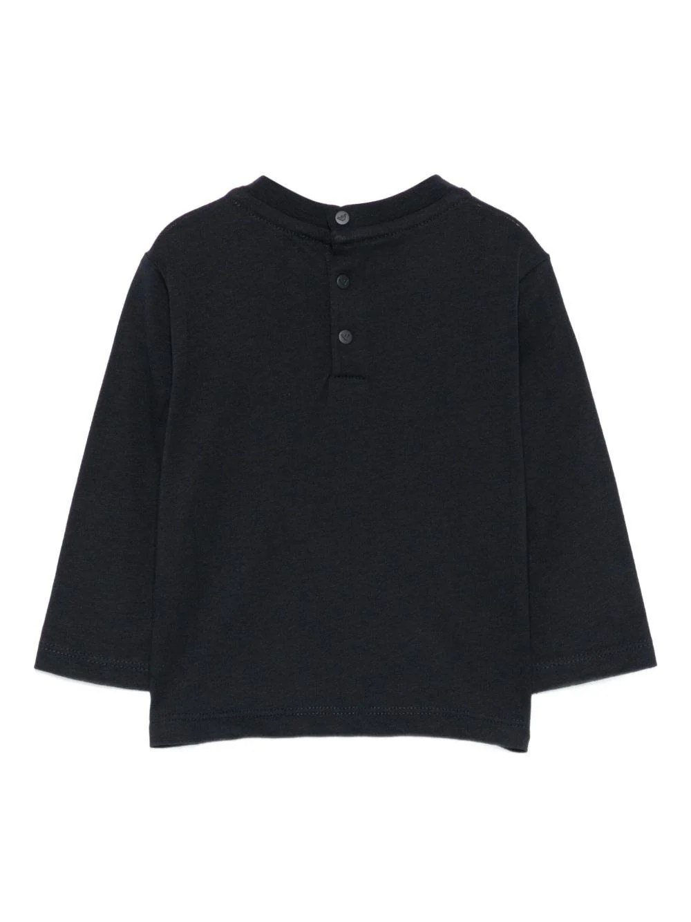 T-shirt per neonato Emporio Armani Kids blu con stampa logo - Image 3