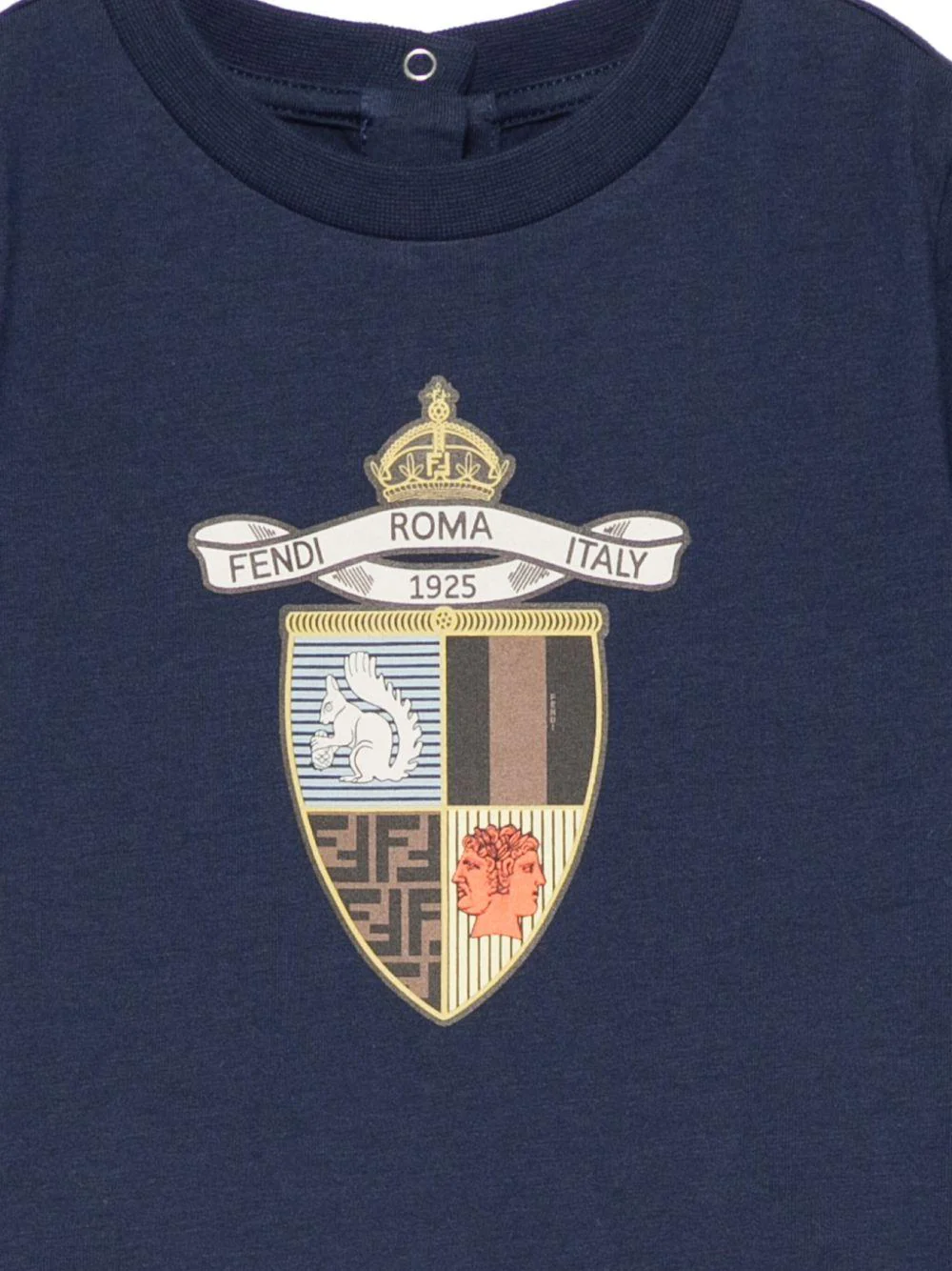 T-shirt per neonato Fendi Kids blu con stampa - Image 3