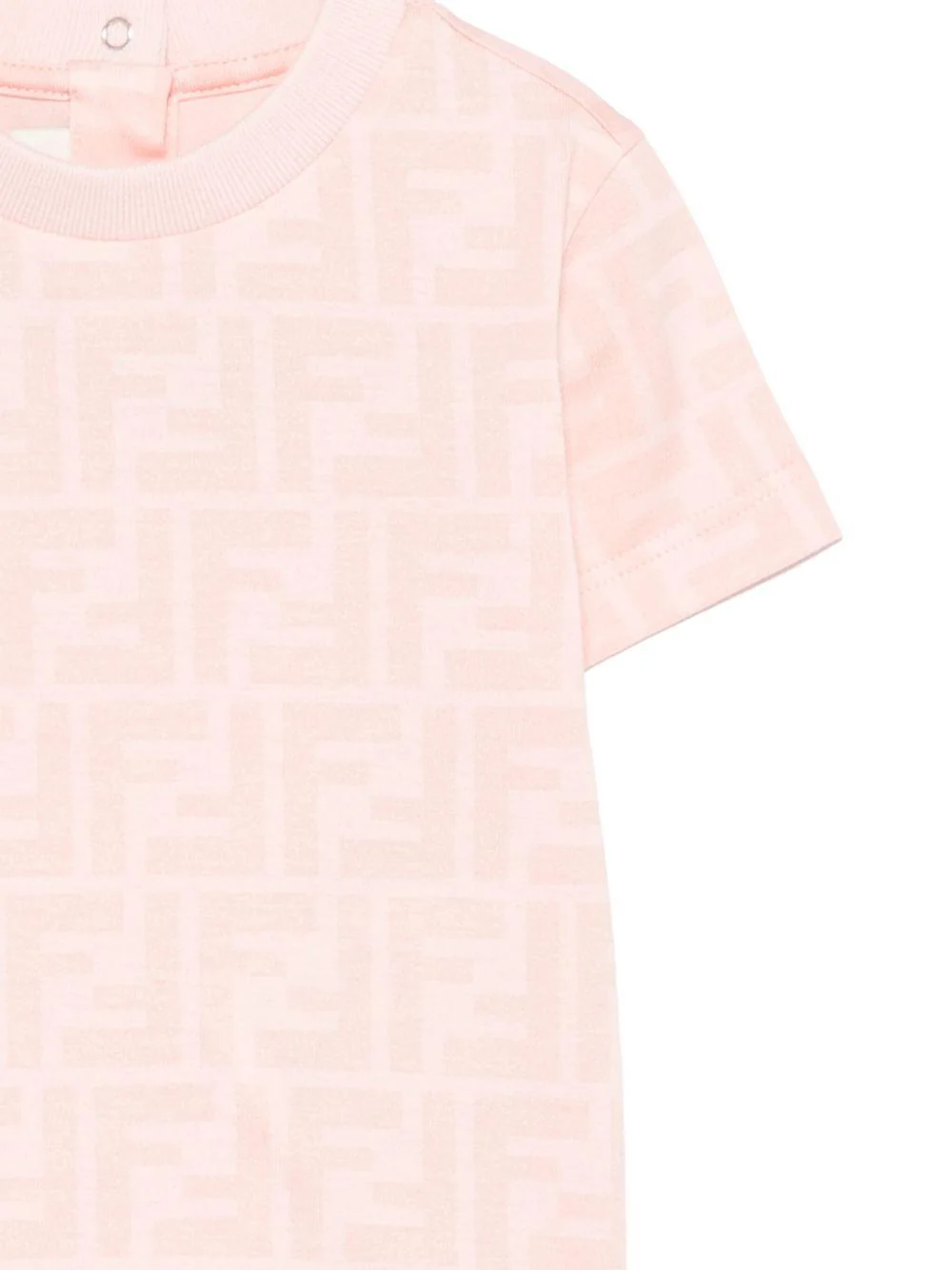 T-shirt per neonato Fendi Kids rosa con stampa FF - Image 3