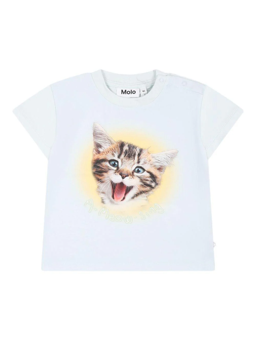T-shirt per neonato Molo bianco con stampa gatto