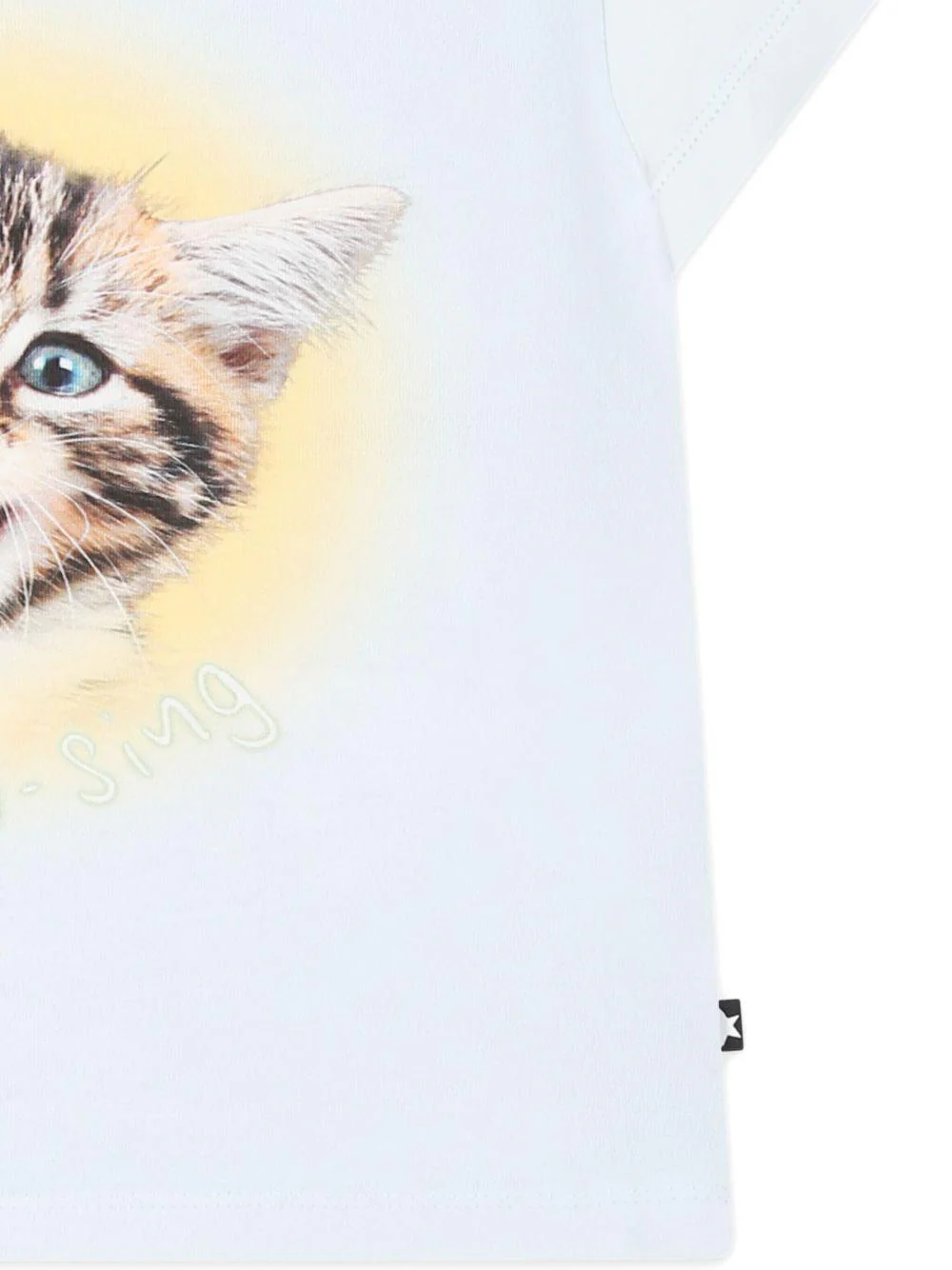 T-shirt per neonato Molo bianco con stampa gatto - Image 2