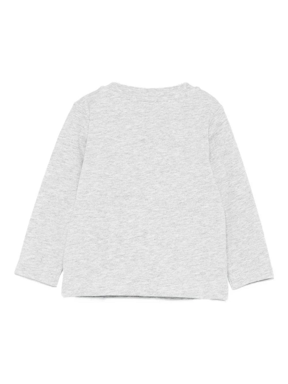 T-shirt per neonato Stella McCartney Kids grigio a maniche lunghe con stampa - Image 2
