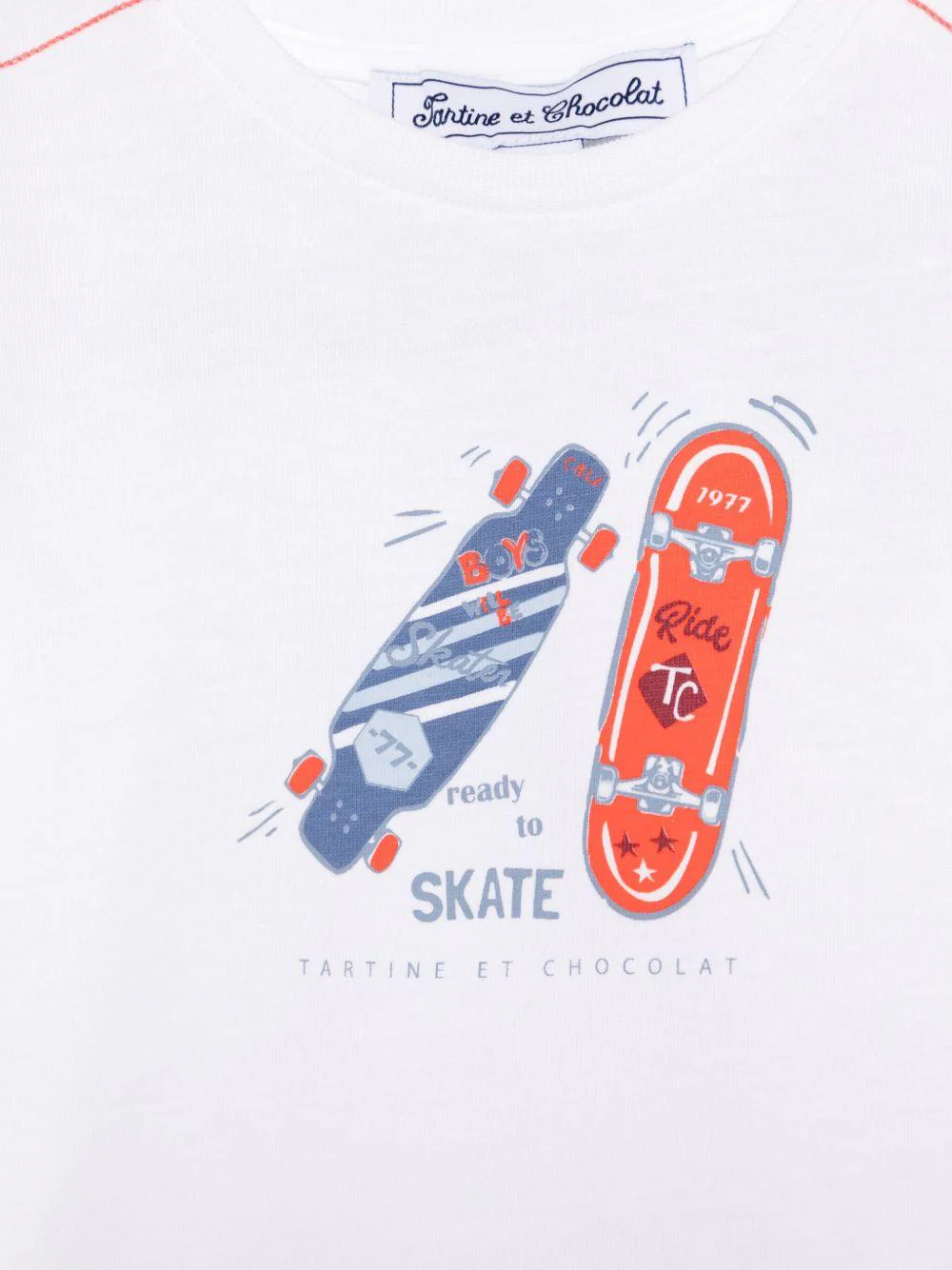 T-shirt per neonato Tartine Et Chocolat bianco con stampa - Image 3