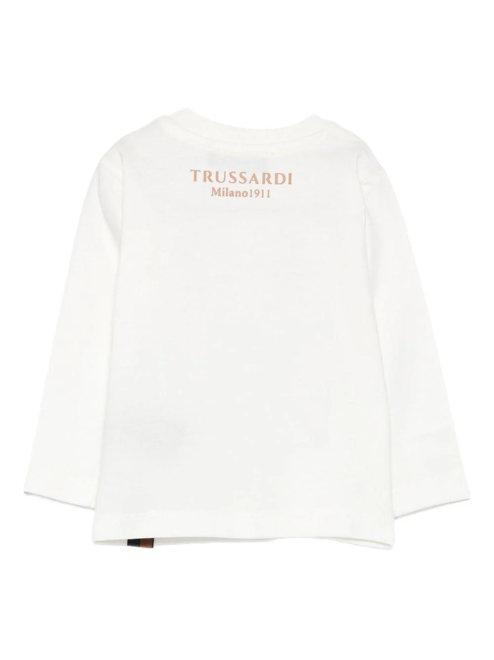 T-shirt per neonato Trussardi Junior bianco con stampa frontale - Image 3