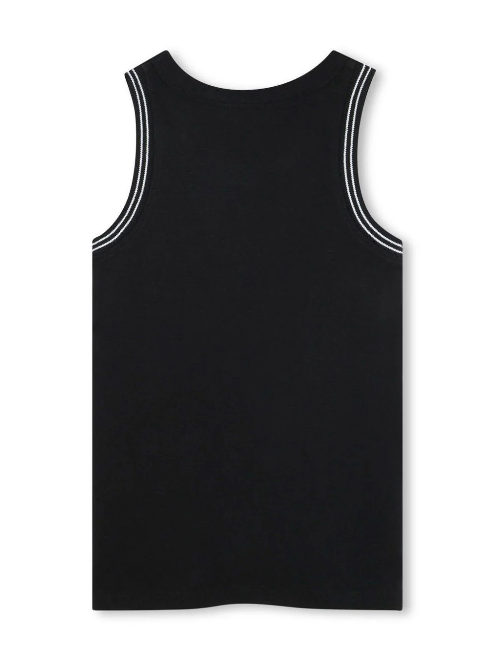 Top per bambina Dkny Kids nero con stampa con logo sul davanti con orlo dritto - Image 2