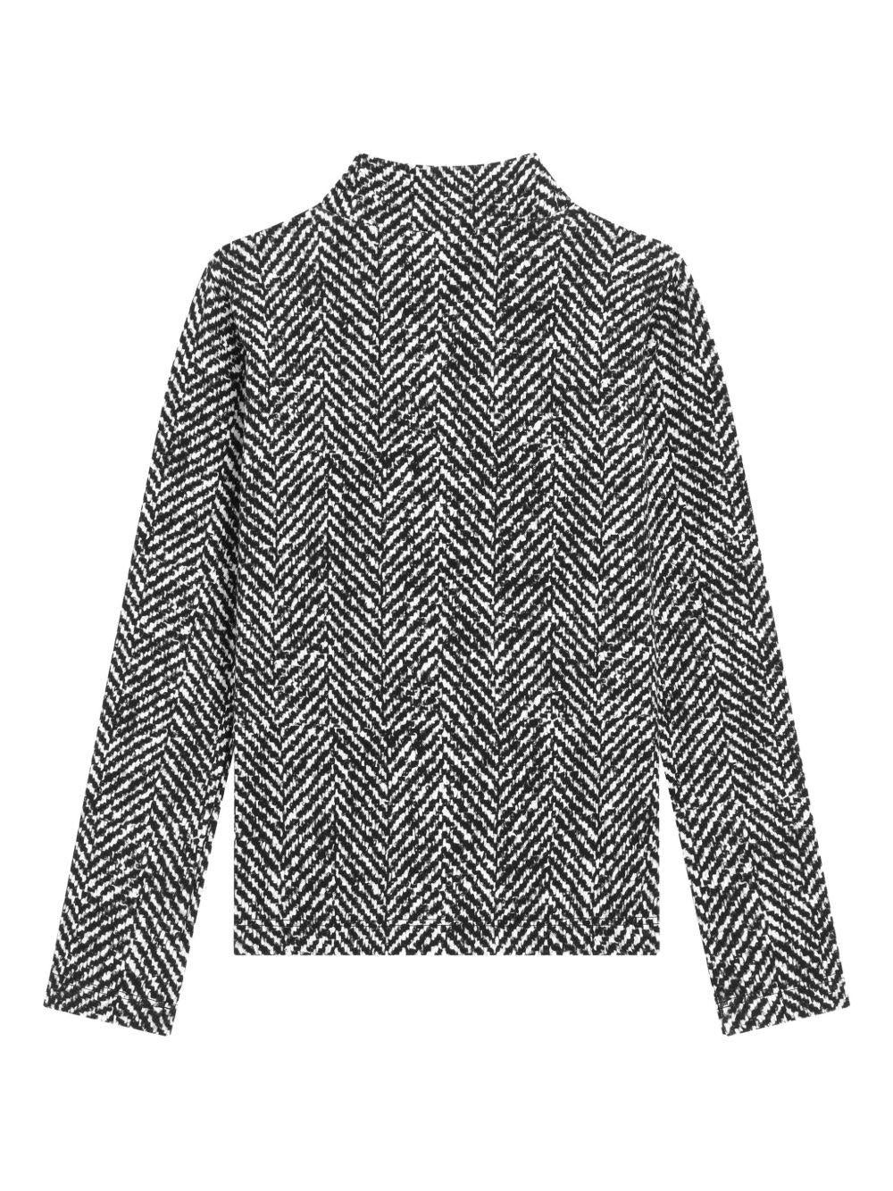 Top per bambina Dolce & Gabbana Kids nero a collo alto - Image 2