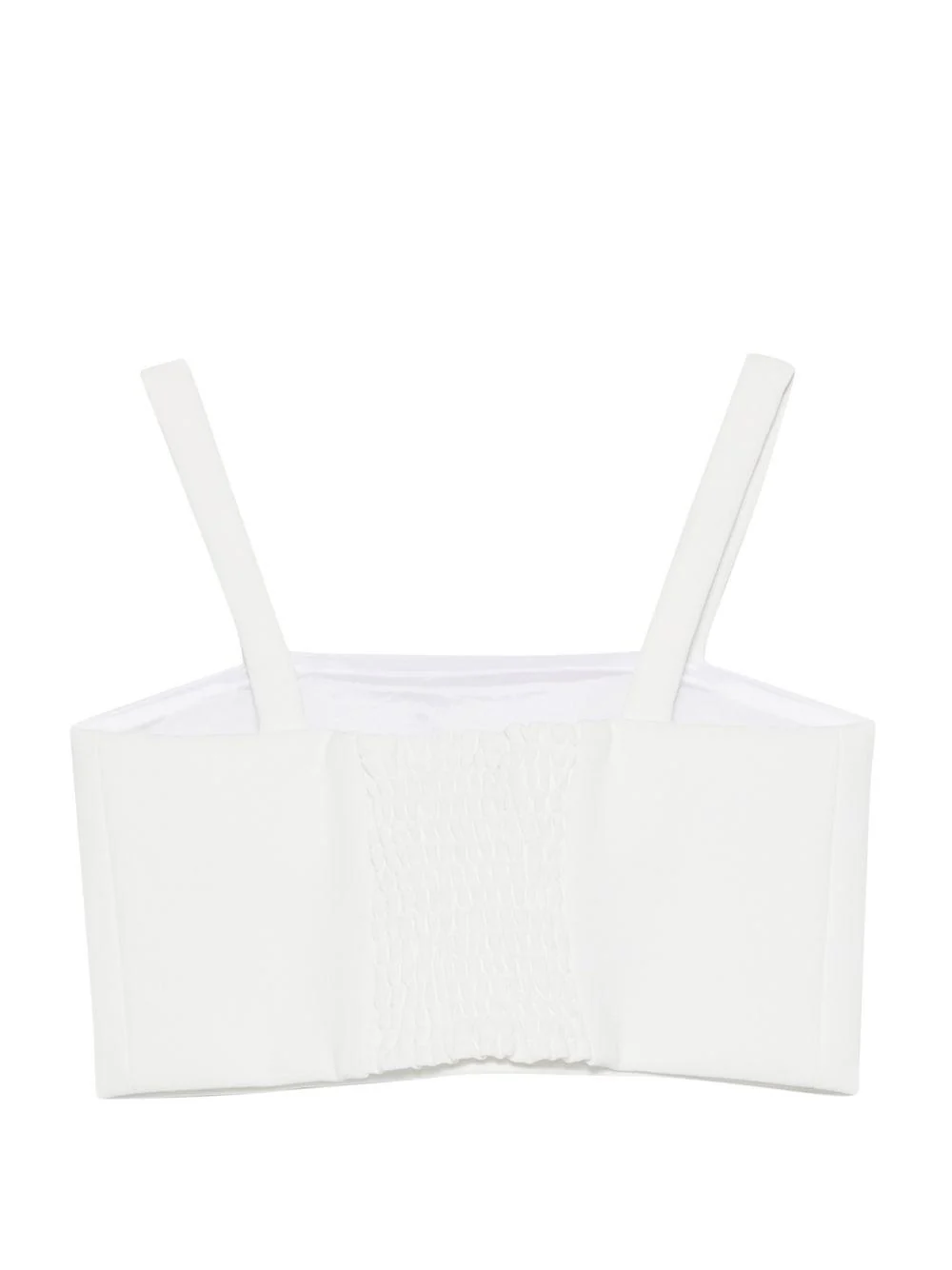 Top per bambina Elisabetta Franchi al Mia Bambina bianco con spalline sottili - Image 2