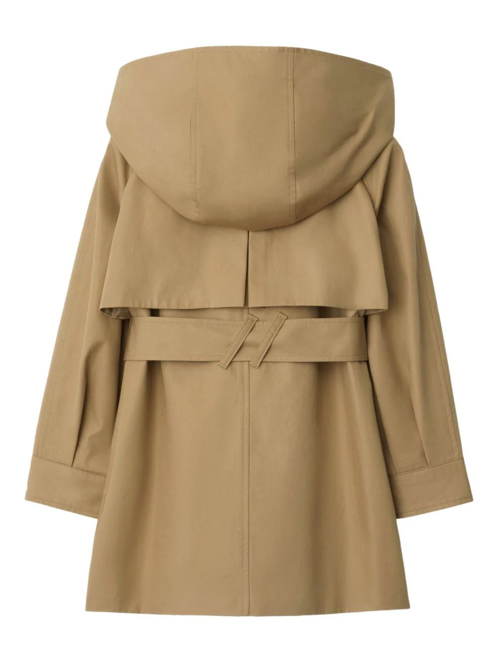 Trench per bambina Burberry Kids beige con cappuccio - Image 2