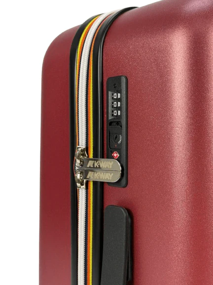 Trolley Eudoxieur per bambini K-Way Kids rosso con monogramma K-Way in rilievo tono su tono - Image 3