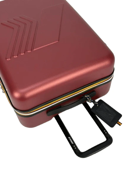 Trolley Eudoxieur per bambini K-Way Kids rosso con monogramma K-Way in rilievo tono su tono - Image 4