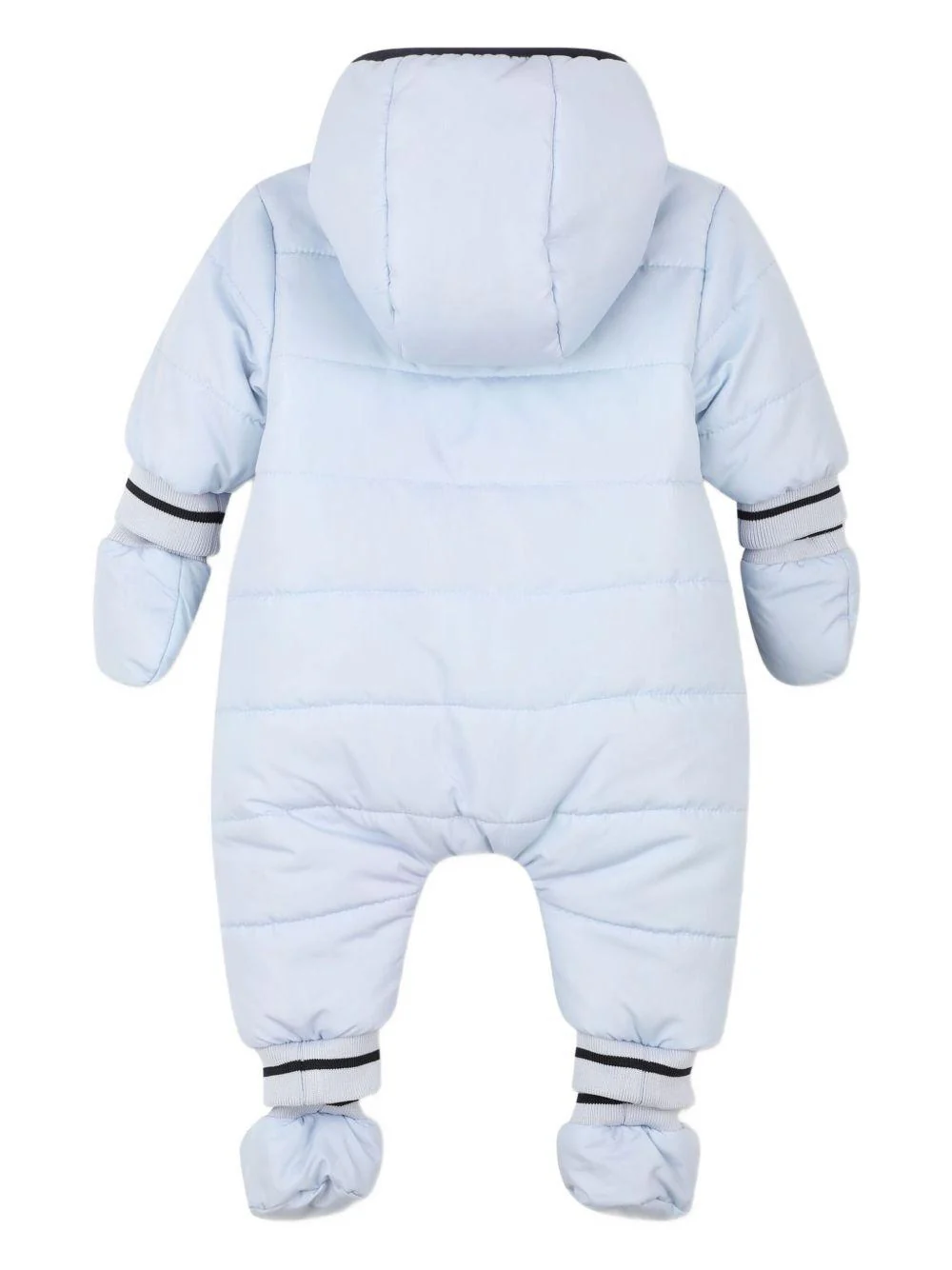 Tuta da neve per neonato BOSS Kids azzurra con cappuccio - Image 2