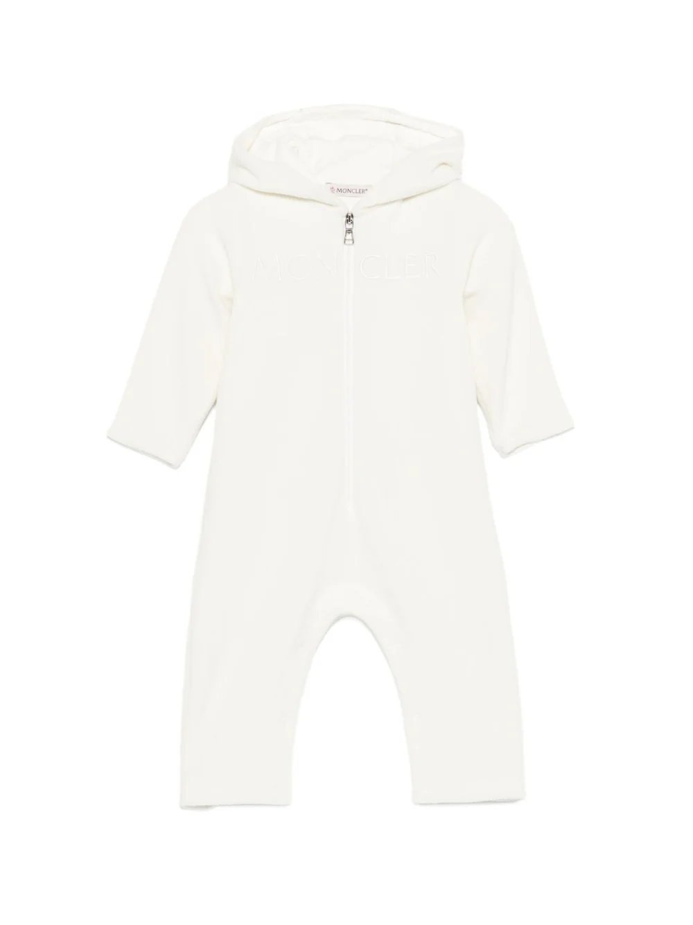Tuta intera per neonati Moncler Enfant bianco con orecchie da animale
