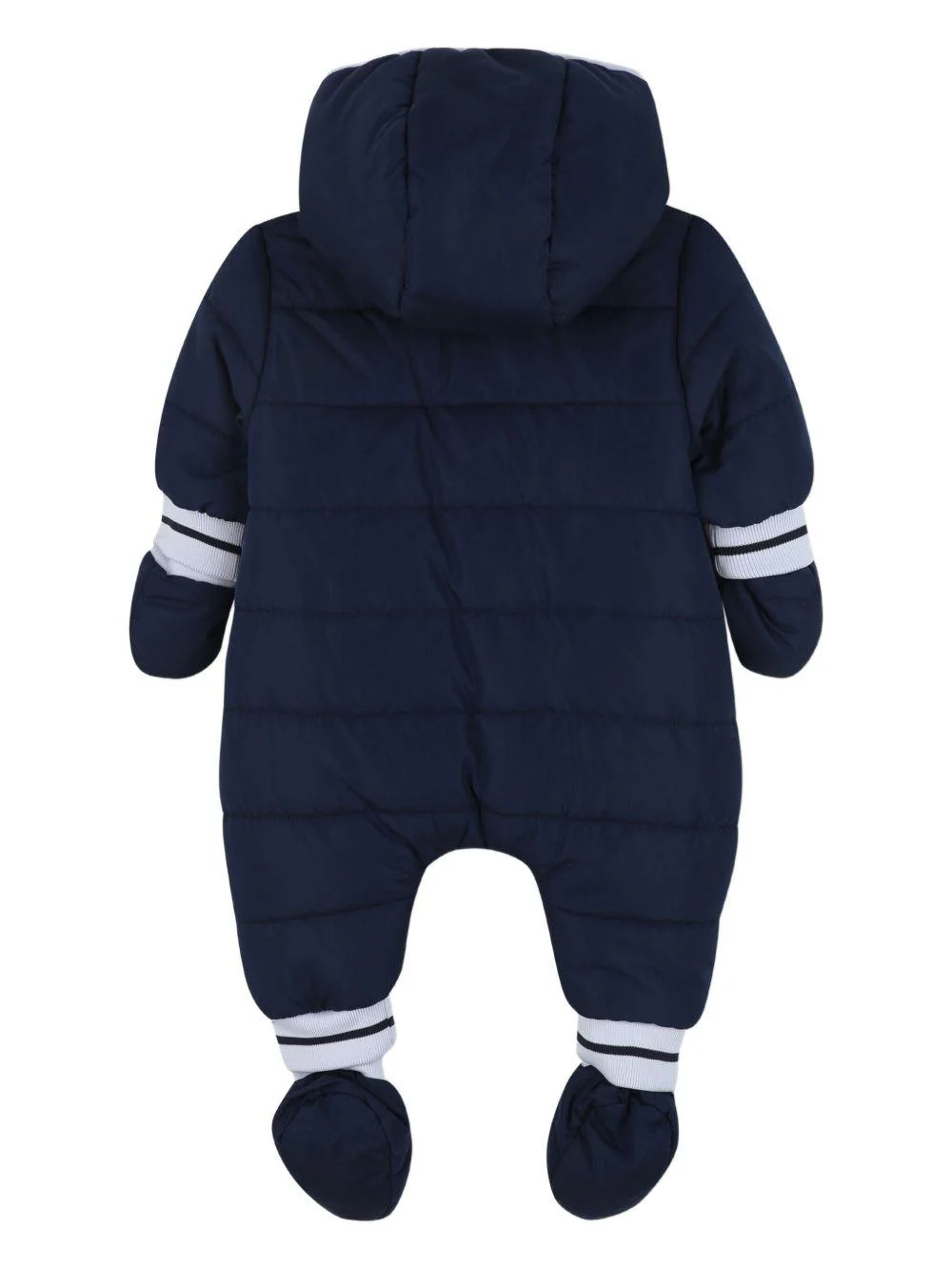 Tuta per neonato Boss Kids blu con muffole rimovibili - Image 3