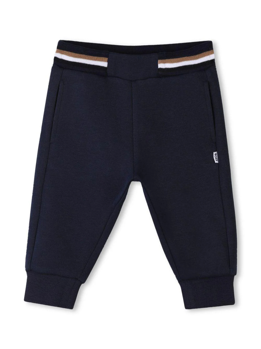 Tuta sportiva con stampa per neonato BOSS Kidswear blu con dettaglio a righe - Image 5