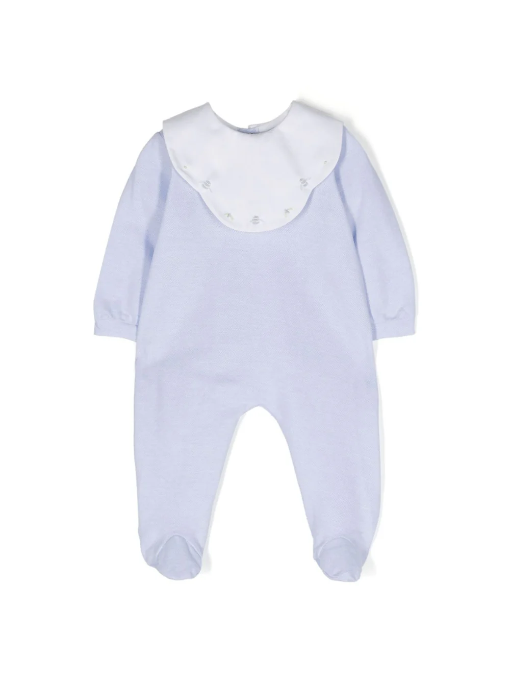 Tutina con ricamo La Stupenderia azzurro con ricamo frontale
