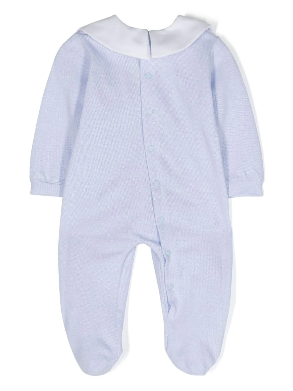 Tutina con ricamo La Stupenderia azzurro con ricamo frontale - Image 2