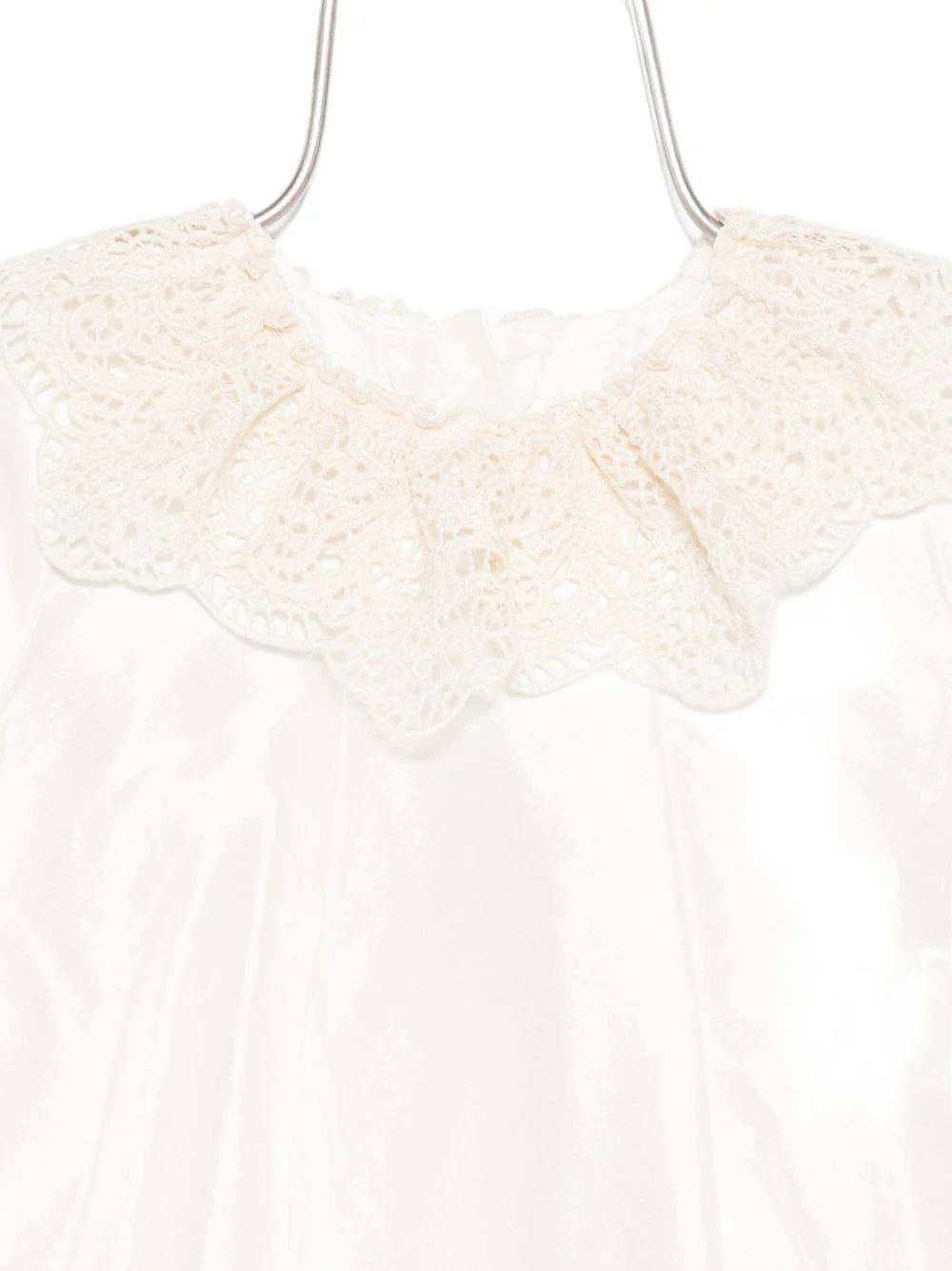 Tutina Gemma per neonata Jesurum Baby bianca con colletto in pizzo - Image 3