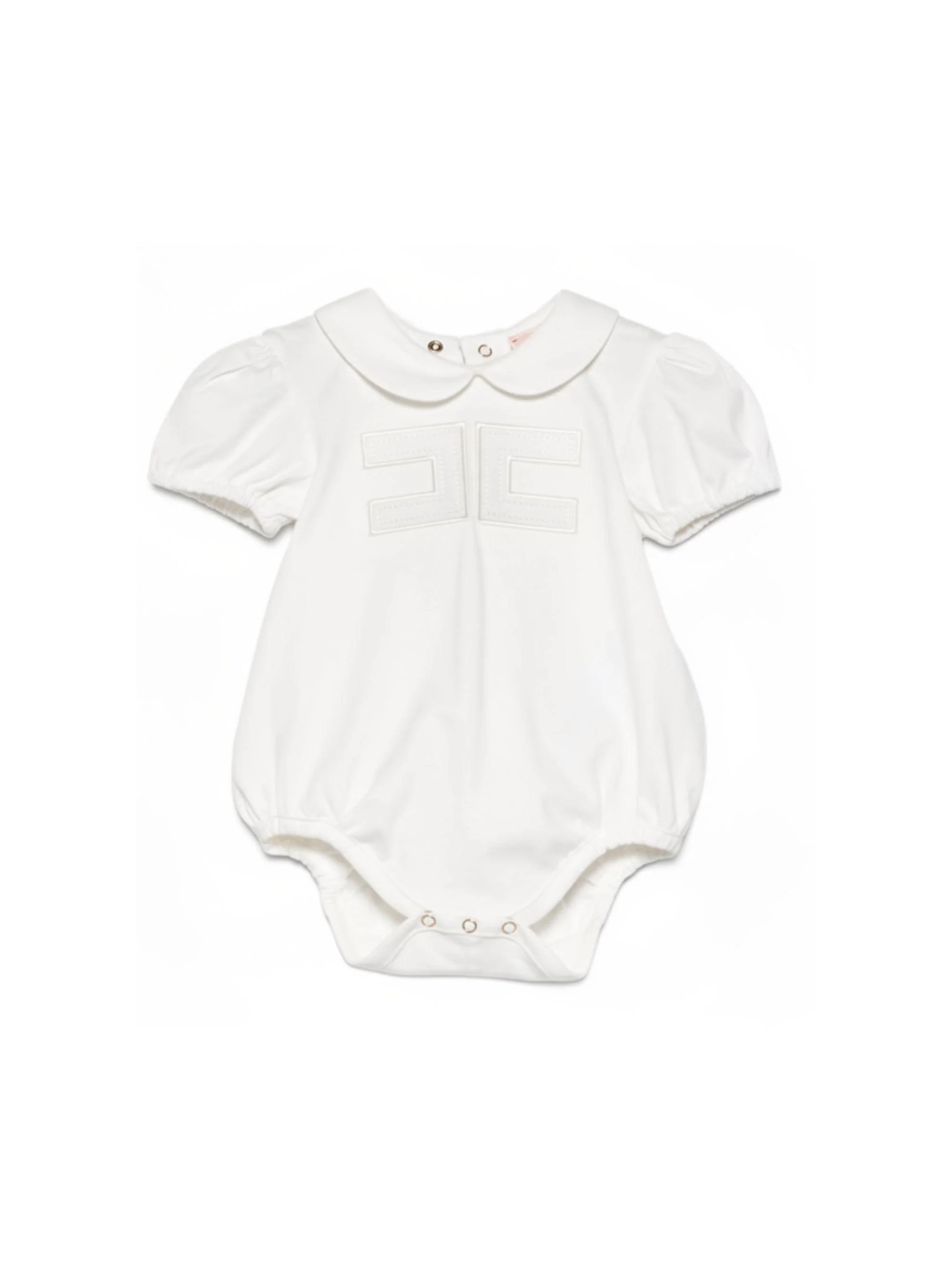 Tutina per neonata Elisabetta Franchi La Mia Bambina bianca con colletto a  Peter Pan