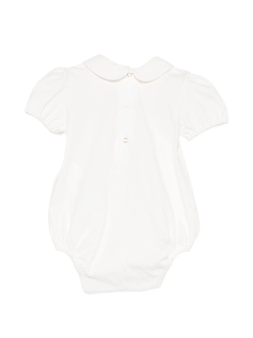 Tutina per neonata Elisabetta Franchi La Mia Bambina bianca con colletto a  Peter Pan - Image 2