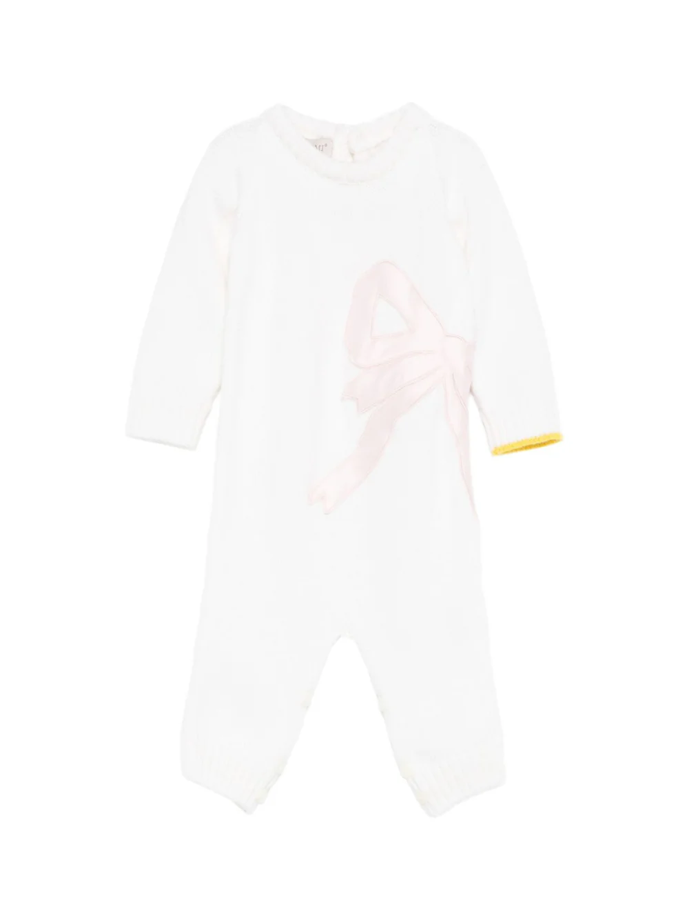 Tutina per neonata Gensami Kids bianco con fiocco