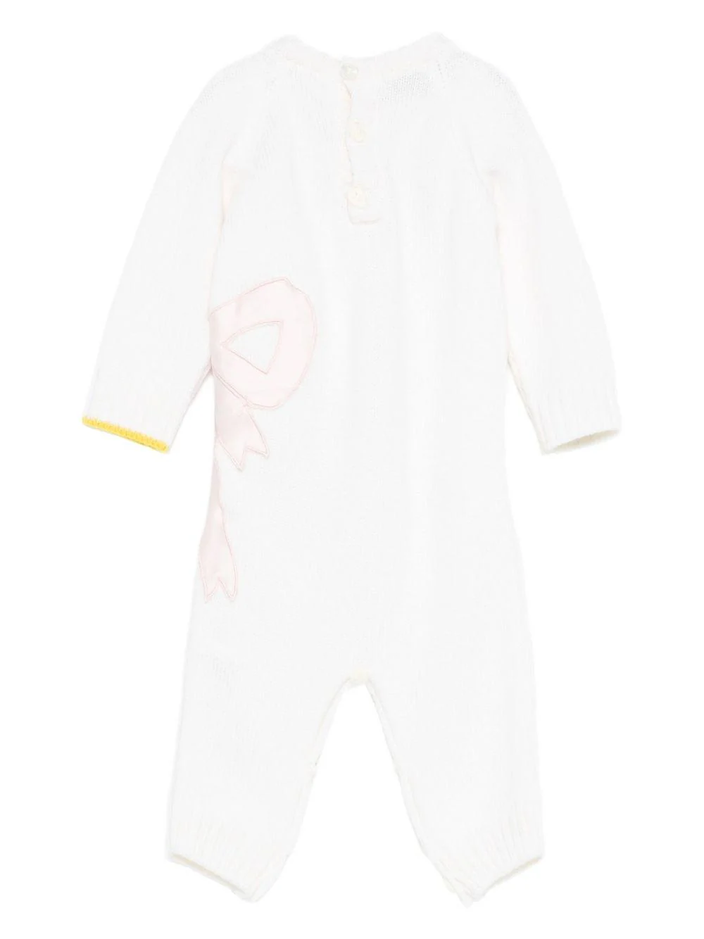 Tutina per neonata Gensami Kids bianco con fiocco - Image 3