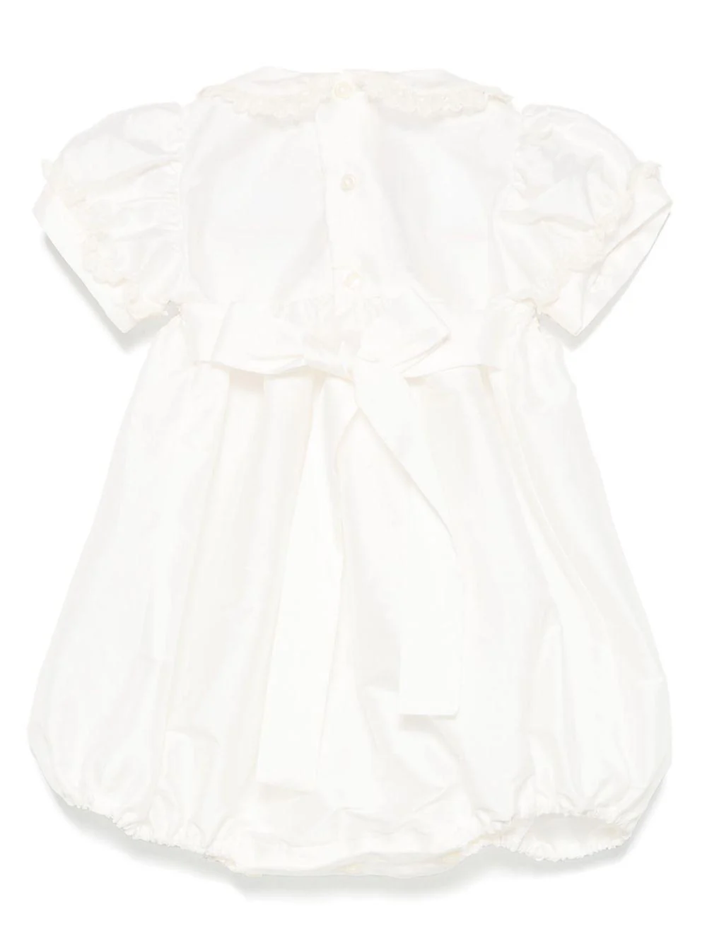 Tutina per neonata Mariella Ferrari bianco con arricciatura - Image 3