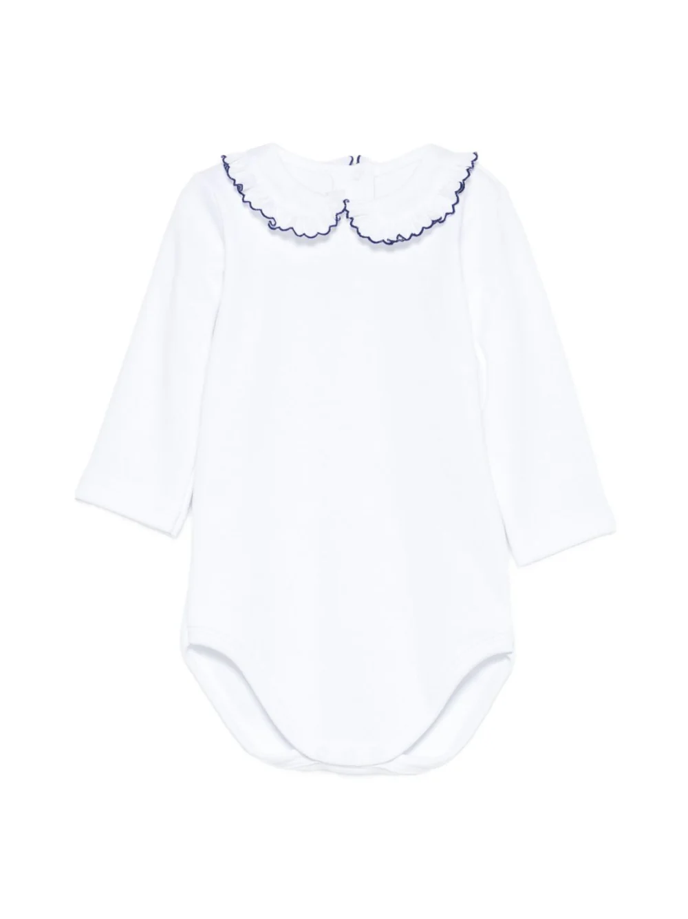 Tutina per neonata Mariella Ferrari bianco con rifiniture blu