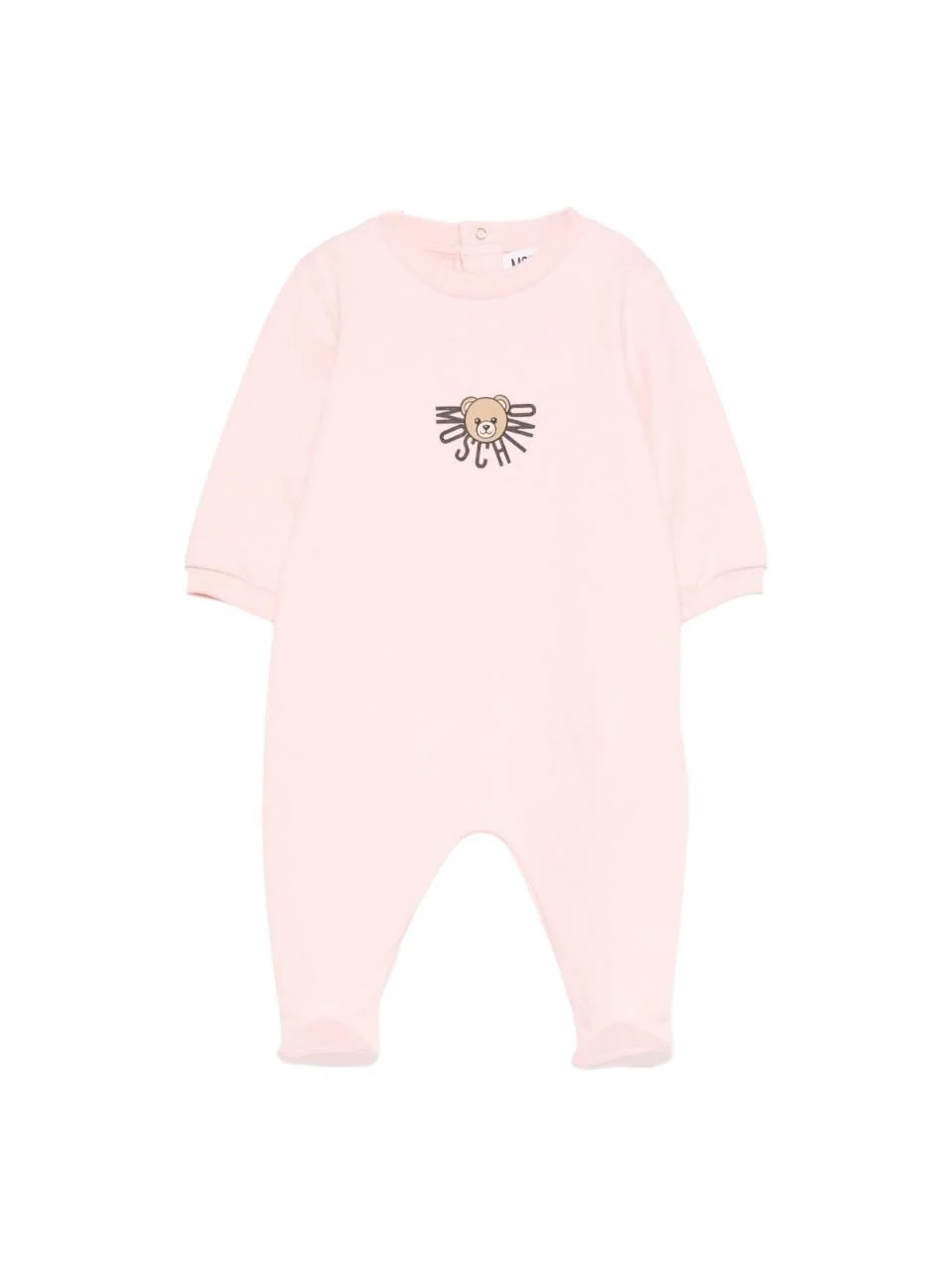 Tutina per neonata Moschino Kids rosa con motivo Teddy Bear