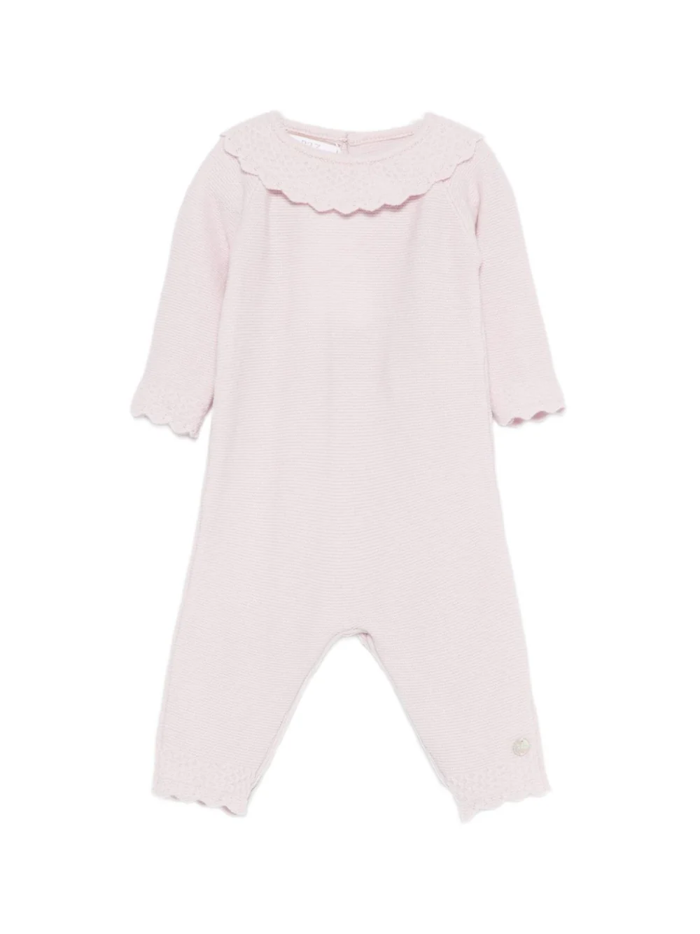 Tutina per neonata Paz Rodríguez rosa con colletto smerlato