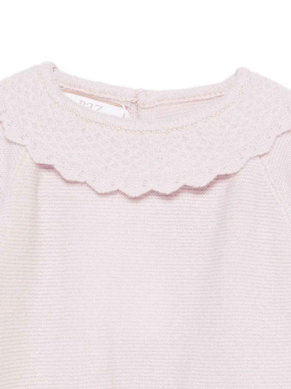Tutina per neonata Paz Rodríguez rosa con colletto smerlato - Image 2