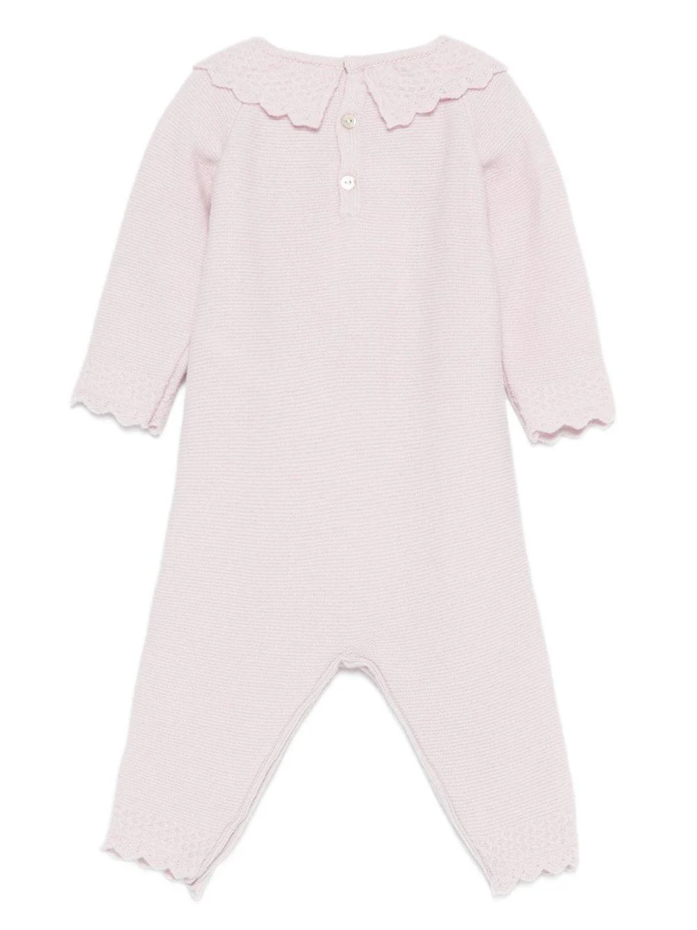 Tutina per neonata Paz Rodríguez rosa con colletto smerlato - Image 3