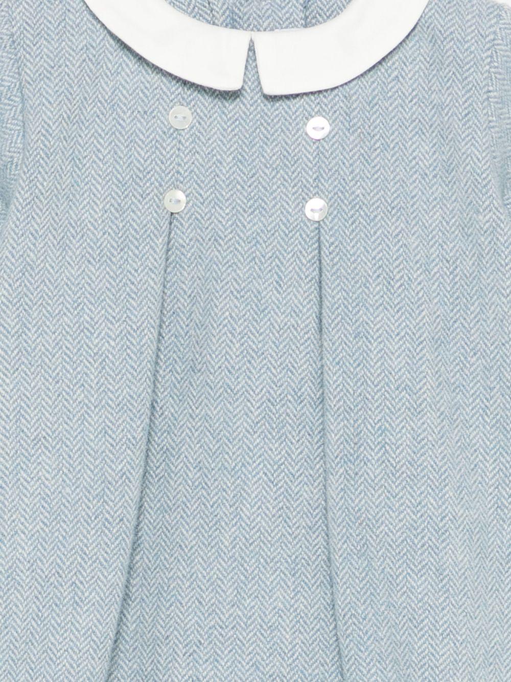 Tutina per neonati Mariella Ferrari azzurra con colletto alla Peter Pan - Image 3