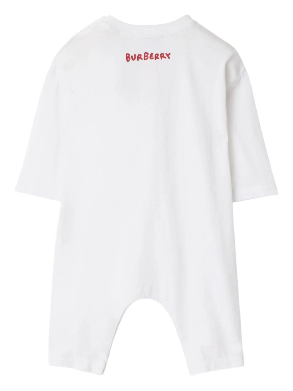 Tutina Thomas Bear per neonata Burberry Kids bianca con stampa con logo sul retro - Image 2