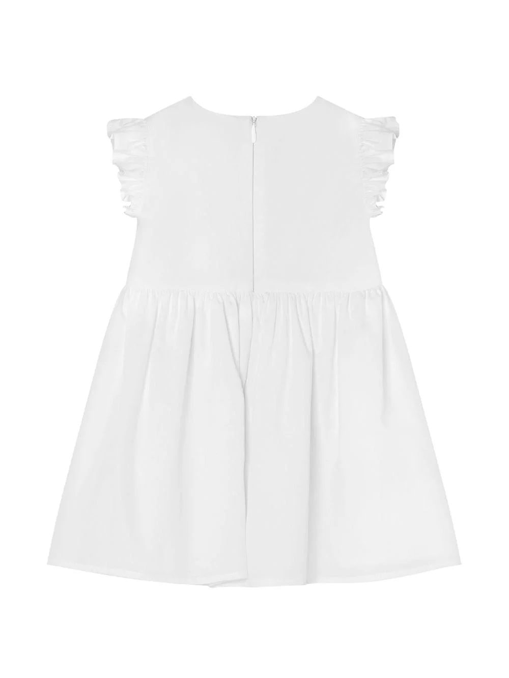 Abito per neonata Versace Kids bianco con decorazione con punto inglese - Image 2
