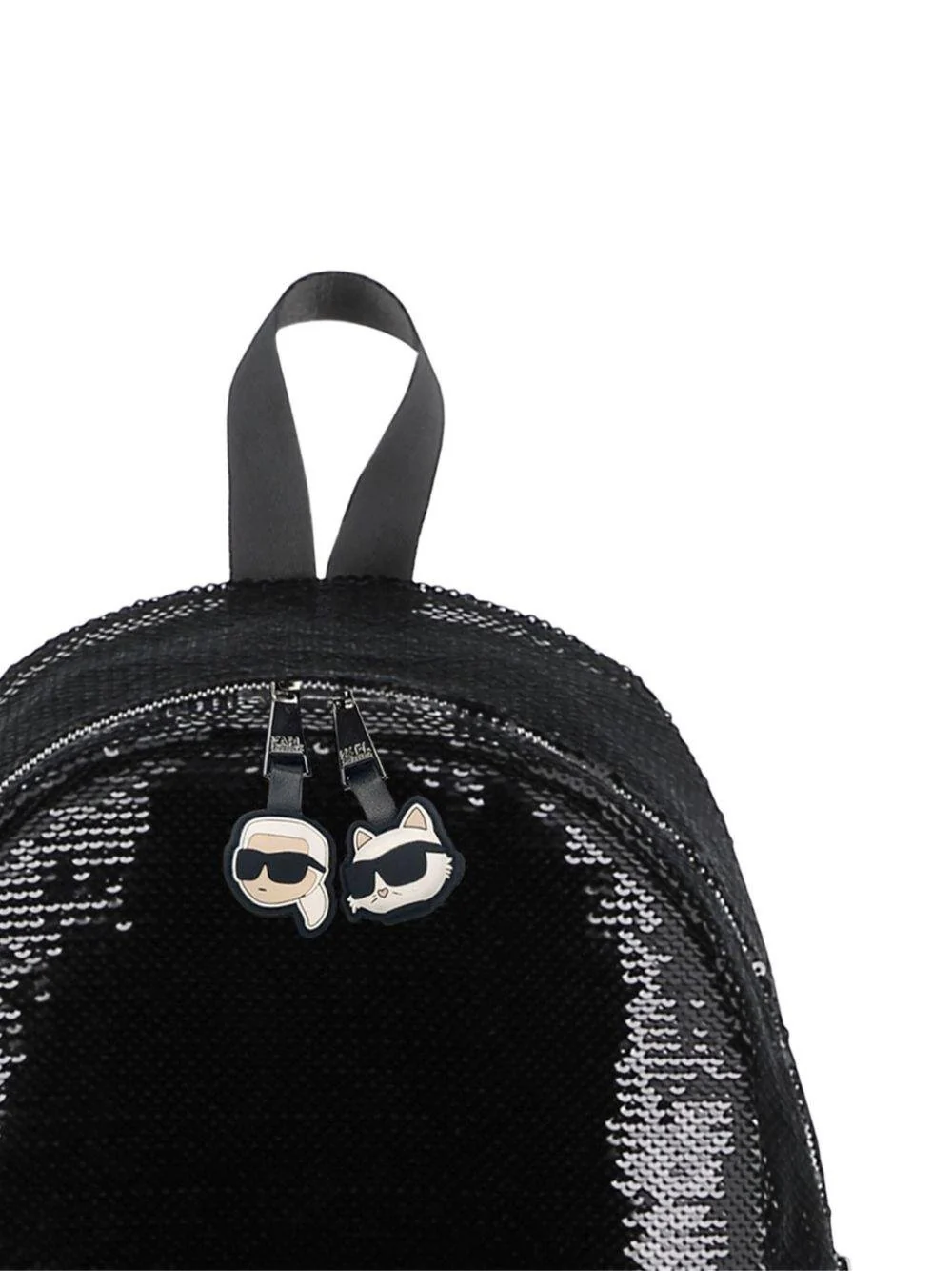 Zaino per bambina Karl Lagerfeld Kids nero con paillettes - Image 5